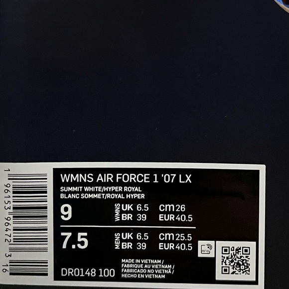 NEW Nike Women’s Air Force 1 ‘07 LX "Command Force" sneakers size 9 White - Picture 11 of 14